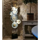 Μοντέρνο φωτιστικό δαπέδου με μεταλλικούς κύκλους