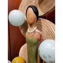 Ξύλινο φωτιστικό δωματίου λεπτομέρεια