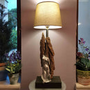 Λαμπατέρ σαλονιού από ξύλο θαλάσσης χειροποίητο