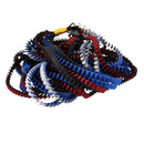 Μοντέρνο μακρύ κολιέ μαύρο-κόκκινο-καφέ.