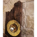 Μοντέρνο φωτιστικό από ξύλο και μέταλλο, λεπτομέρεια