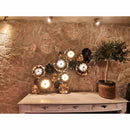 Μοντέρνο φωτιστικό τοίχου με μεταλλικά λουλούδια, χειροποίητο.