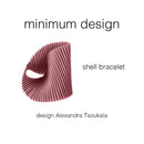 Πρωτότυπο βραχιόλι γυναικείο σε χρώμα σάπιο μήλο.