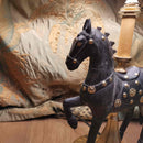 Vintage φωτιστικό σαλονιού με ξύλινο αλογάκι